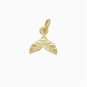 Copper Mermaid-Tail Pendant 18K Gold Plated, approx 8-10mm [FN52180]
