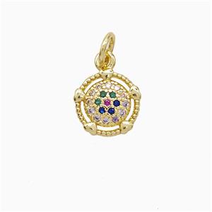 Copper Tortoise Pendant Pave Zirconia 18K Gold Plated, approx 9mm [FN52250]