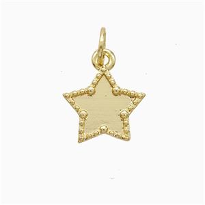 Copper Star Pendant 18K Gold Plated, approx 11mm [FN52328]