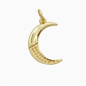Copper Moon Pendant 8K Gold Plated, approx 11-15mm [FN52332]