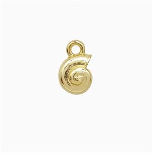 Copper Spiral Shell Pendant Gold Plated, approx 6-7mm [FN52445]