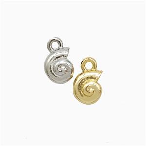 Copper Spiral Shell Pendant Mixed, approx 6-7mm [FN52446]