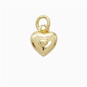 Copper Heart Pendant Gold Plated, approx 8mm [FN52451]