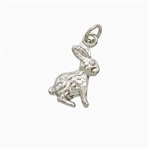 Copper Rabbit Pendant Platinum Plated, approx 8-12mm [FN52468]