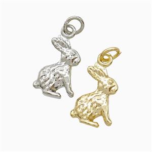 Copper Rabbit Pendant Mixed, approx 8-12mm [FN52470]