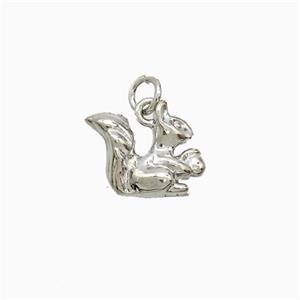 Copper Squirrel Pendant Platinum Plated, approx 8-12mm [FN52507]