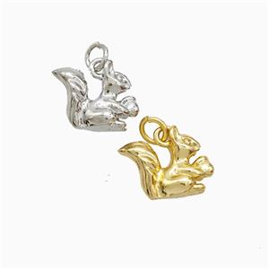 Copper Squirrel Pendant Mixed, approx 8-12mm [FN52509]