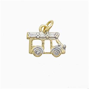 Copper Car Pendant Silver Gold Plated, approx 8-13mm [FN52532]