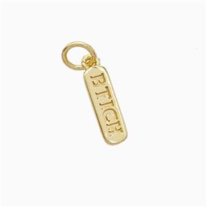 Copper Btich Pendant Stick Gold Plated, approx 4-12mm [FN52540]