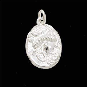 Copper Pendant Pave Zircon, Gold Plated, approx 12-16mm [FN52565]