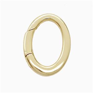 Copper Carabiner Clasp Oval Gold Plated, approx 13-18mm [FN52622]