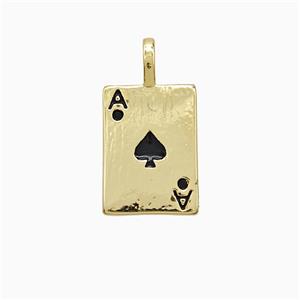 Enamel Copper Pendant, Gold Plated, approx 10-14mm [FN52683]