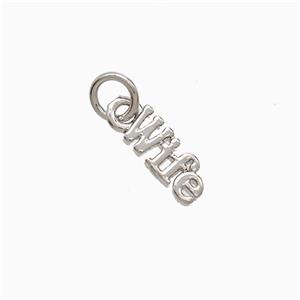 Copper Wife Pendant Platinum Plated, approx 4-10mm [FN52771]