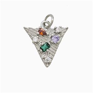 Copper Pendant Pave Zircon, Gold Plated, approx 15mm [FN52803]