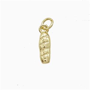 Copper French Baguette Pendant Gold Plated, approx 4-11mm [FN52841]