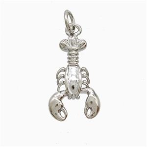 Copper Scorpion Pendant Platinum Plated, approx 11-17mm [FN52845]