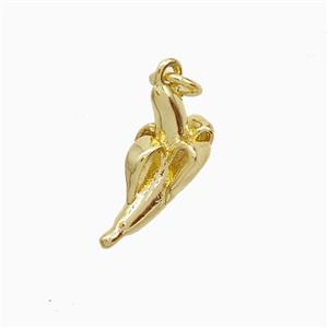 Copper Banana Pendant Gold Plated, approx 7-15mm [FN52849]