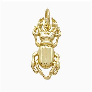 Copper Beetle Pendant Gold Plated, approx 9-19mm [FN52857]