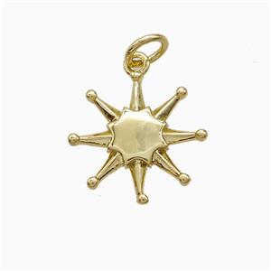 Copper Star Pendant Gold Plated, approx 14.5mm [FN52861]