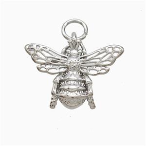 Copper Pendant Pave Zircon, Gold Plated, approx 13-18mm [FN52864]