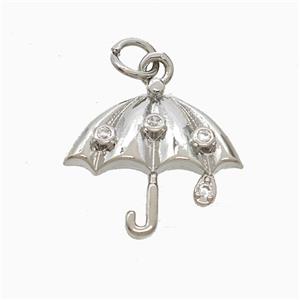 Copper Pendant Pave Zircon, Gold Plated, approx 16-17mm [FN52866]