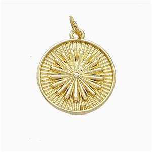 Copper Sun Pendant Gold Plated, approx 17mm [FN52870]