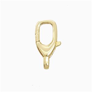 Copper Lobster Clasp Gold Plated, approx 8-12mm [FN52886]