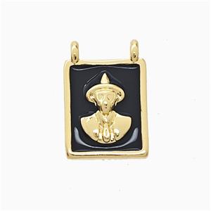 Copper Pendant Pave Zircon, Gold Plated, approx 10-15mm [FN52903]