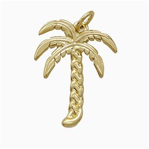 Copper Pendant Pave Zircon, Gold Plated, approx 16-22mm [FN52904]