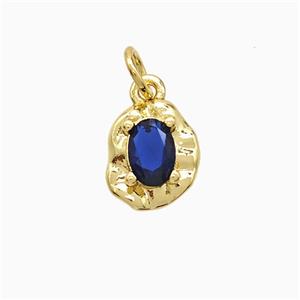 Copper Leaf Pendant Pave Crystal Glass Gold Plated, approx 8-10mm [FN52915]