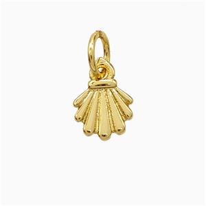 Copper Leaf Pendant Gold Plated, approx 8mm [FN52929]