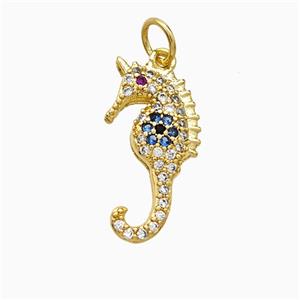 Copper Pendant Pave Zircon, Gold Plated, approx 9-19mm [FN52933]