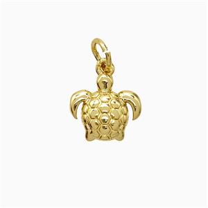 Copper Pendant Pave Zircon, Gold Plated, approx 10mm [FN52934]