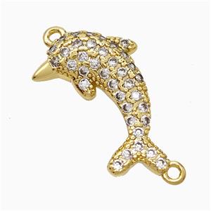 Copper Pendant Pave Zircon, Gold Plated, approx 12-22mm [FN52936]