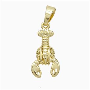 Copper Crab Pendant Gold Plated, approx 11-20mm [FN52954]