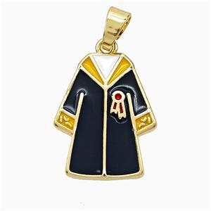 Copper Pendant Pave Zircon, Gold Plated, approx 17-22mm [FN52965]
