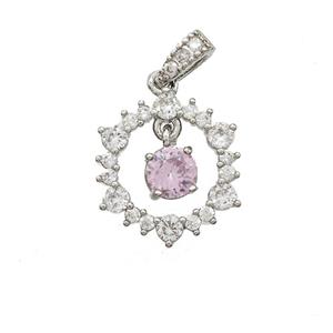 Copper Pendant Pave Zircon, Gold Plated, approx 5mm, 14mm [FN53005]