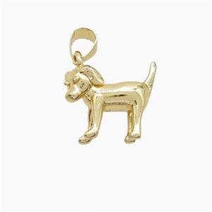 Copper Dog Pendant Gold Plated, approx 13-14mm [FN53047]