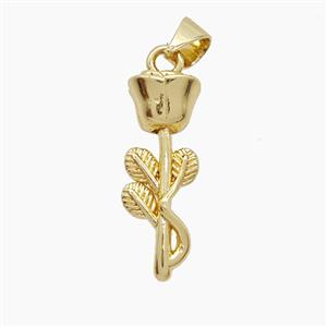 Copper Flower Pendant Gold Plated, approx 7-20mm [FN53067]