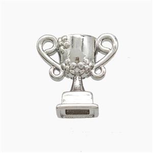 Copper Trophy Cup Pendant Platinum Plated, approx 16mm [FN53068]