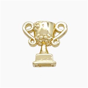 Copper Trophy Cup Pendant Gold Plated, approx 16mm [FN53069]