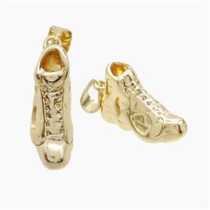 Copper Shoes Pendant Gold Plated, approx 10-19mm [FN53130]