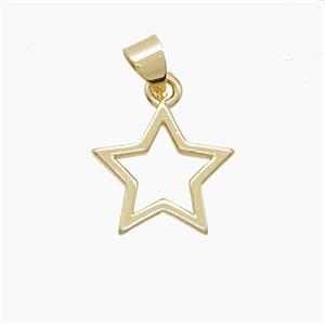 Copper Star Pendant Gold Plated, approx 13.5mm [FN53161]