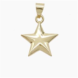 Copper Star Pendant Gold Plated, approx 15mm [FN53163]