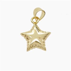Copper Star Pendant Gold Plated, approx 13mm [FN53165]