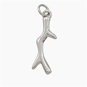 Copper Deer Breast Pendant Platinum Plated, approx 7-20mm [FN53238]