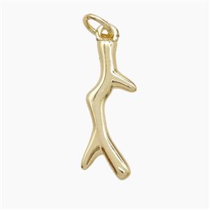 Copper Deer Breast Pendant Gold Plated, approx 7-20mm [FN53239]