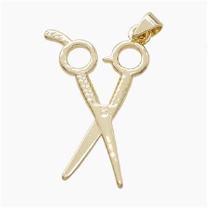 Copper Forfex Pendant Gold Plated, approx 20-30mm [FN53261]