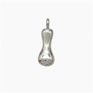 Copper Letter-I Pendant Platinum Plated, approx 10-12mm [FN53413]