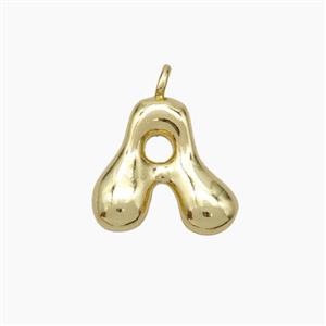Copper Letter-A Pendant Gold Plated, approx 10-12mm [FN53432]